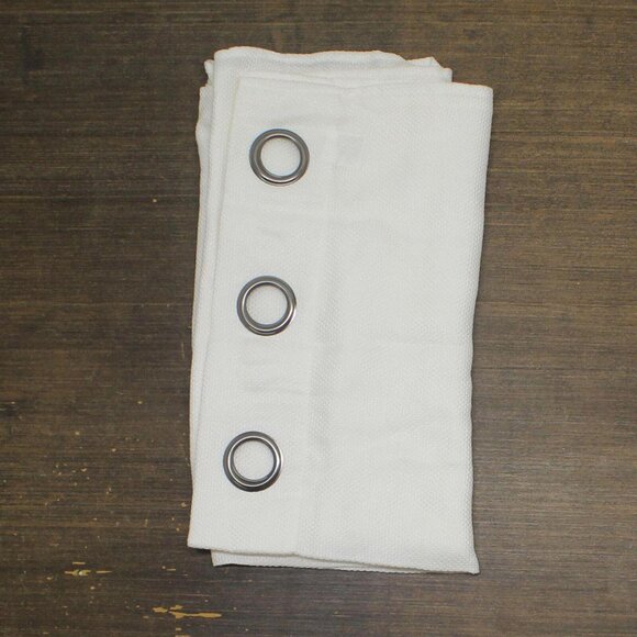 NEW Regal Home Light-Filtering Grommet Top Single Curtain Panel White 38" x 84" - Picture 4 of 6